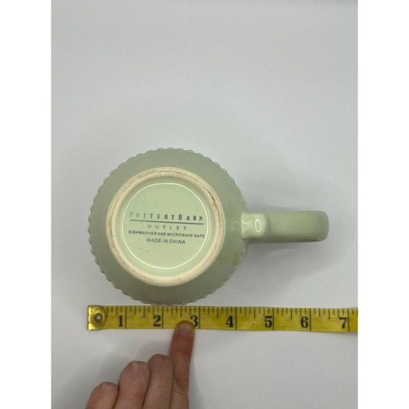 Green Beaded Pottery Barn Outlet Mugs Set of 2 - Picture 13 of 15